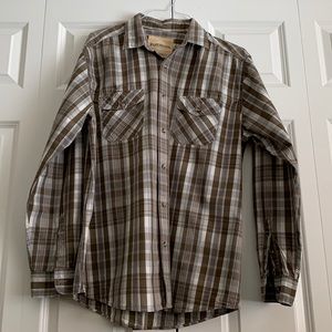 Men’s Rough Hewn brand, long sleeve 100% cotton shirt.
